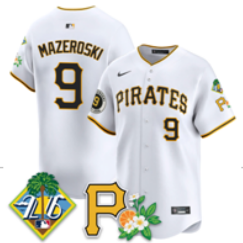 Men Pittsburgh Pirates #9 Mazeroski white Game 2026 Nike MLB Jersey 0403001